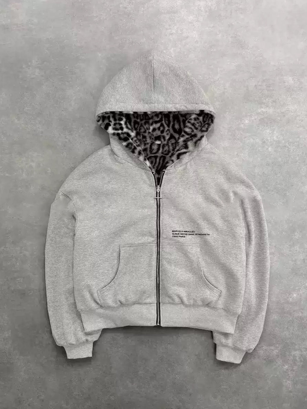 Stylish gray/Black zip-up jacket